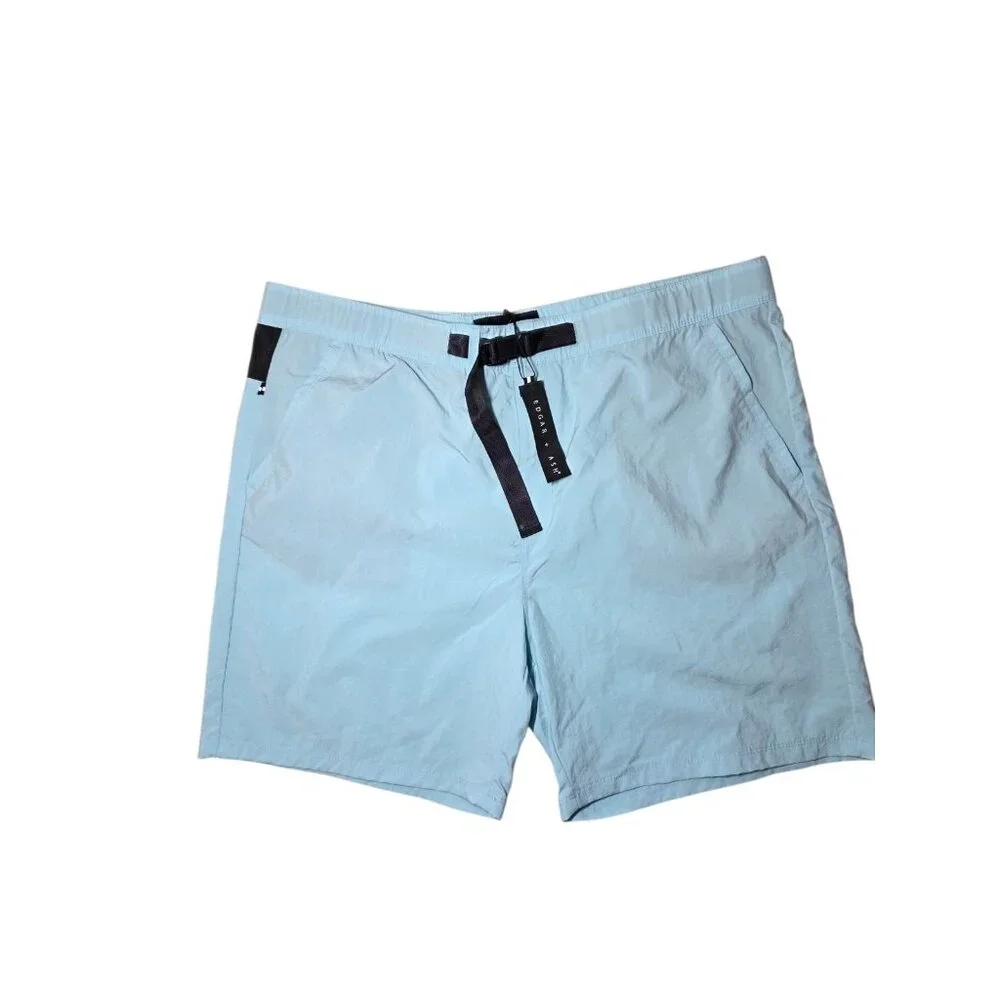 Edgar Ash Robin's‎ Egg Blue Swim Board Shorts XL Not Lined NWT